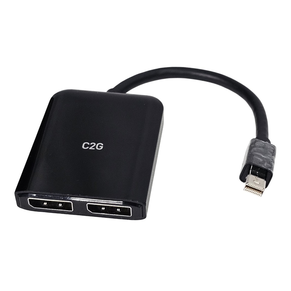 C2G‎ 54290 Mini DisplayPort To Dual DisplayPort MST Hub Adapter Splitter Black
